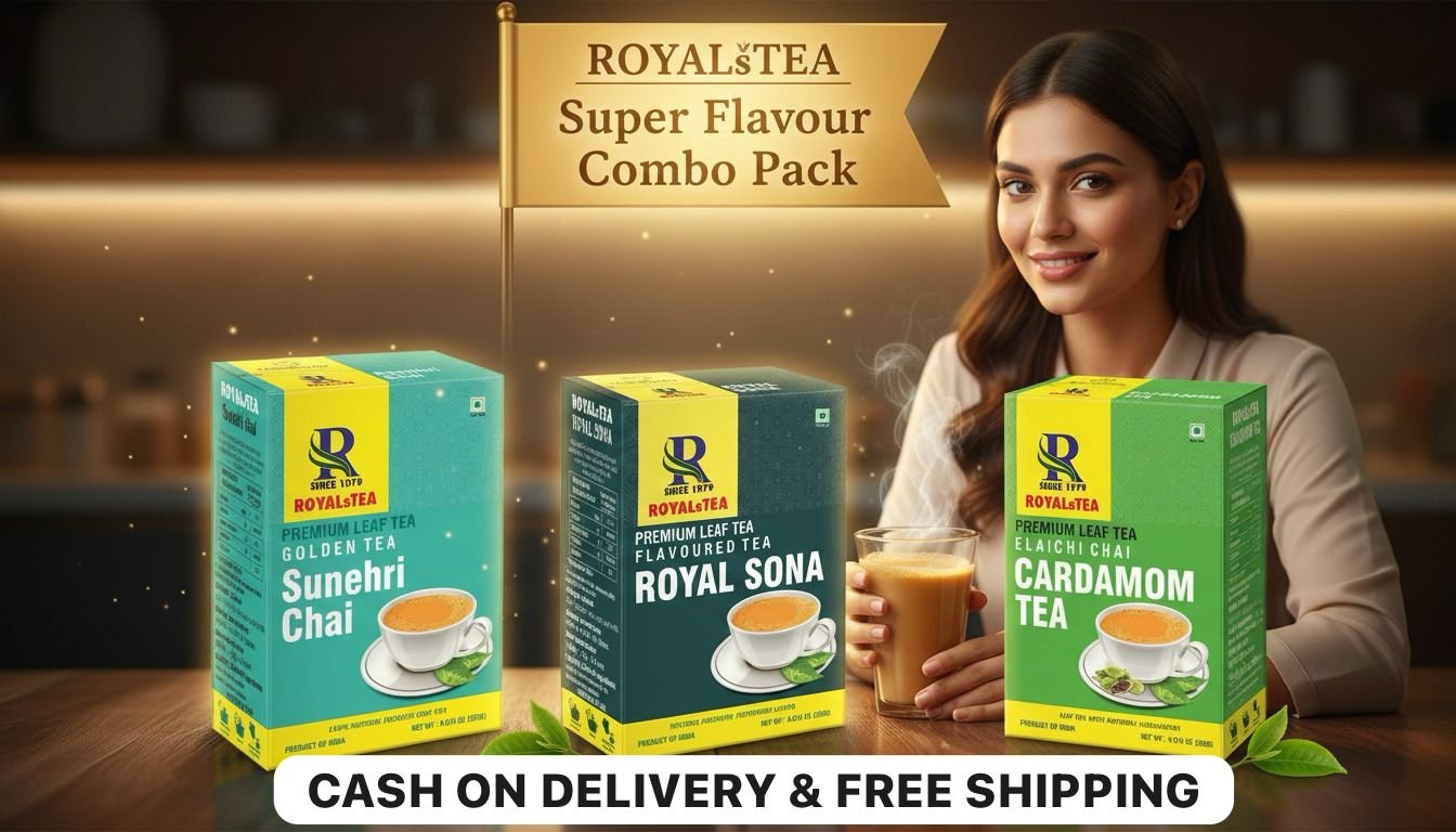 SUNEHRI CHAI/ ROYAL SONA/CARDAMOM TEA COMBO PACK
